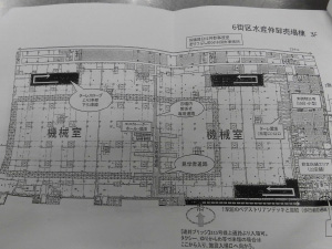 豊洲新市場の様子　見学説明会時の新市場な内部画像